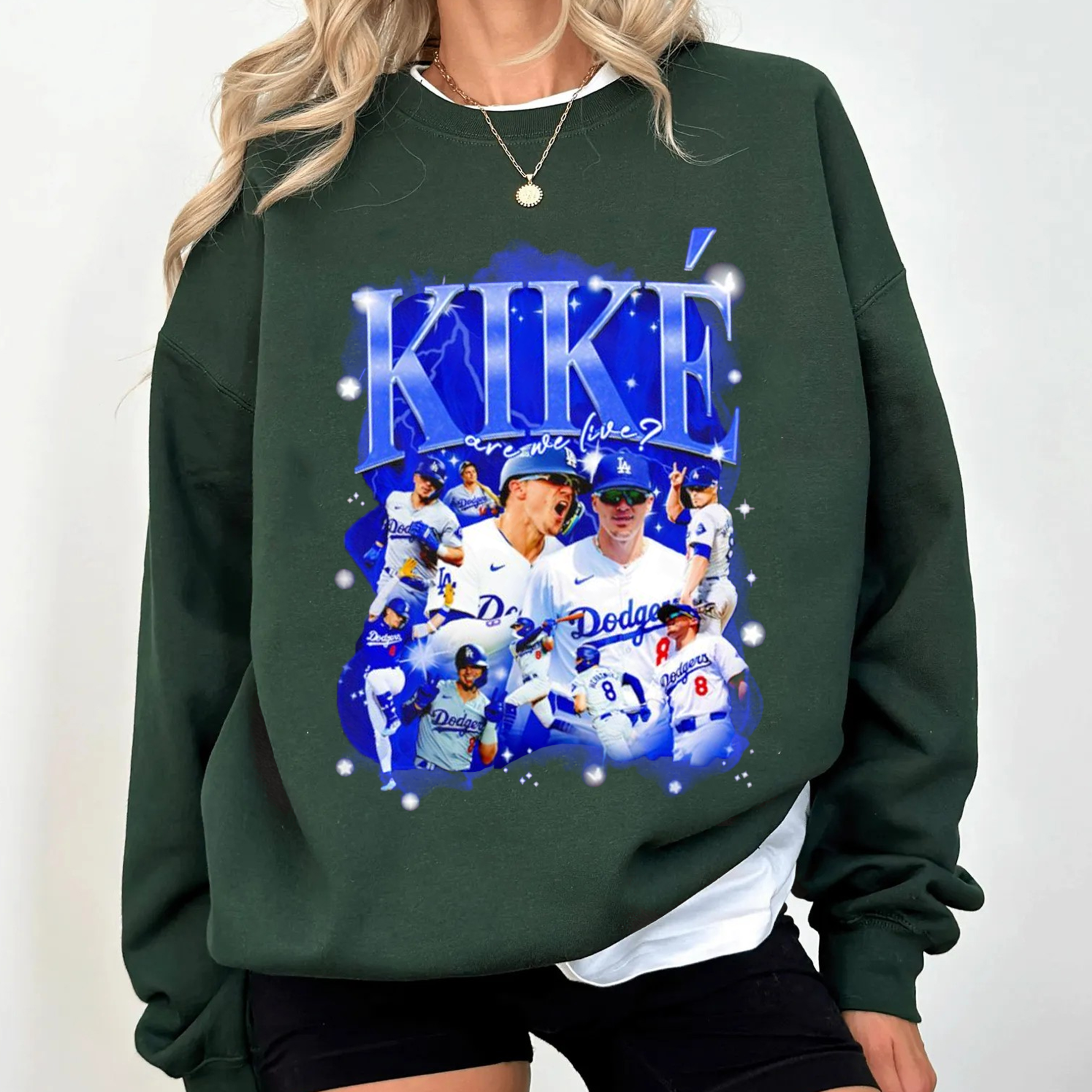 Kik�� Hernandez Bootleg Los Angeles Dodgers baseball T-shirt/Crewneck/Hoodie