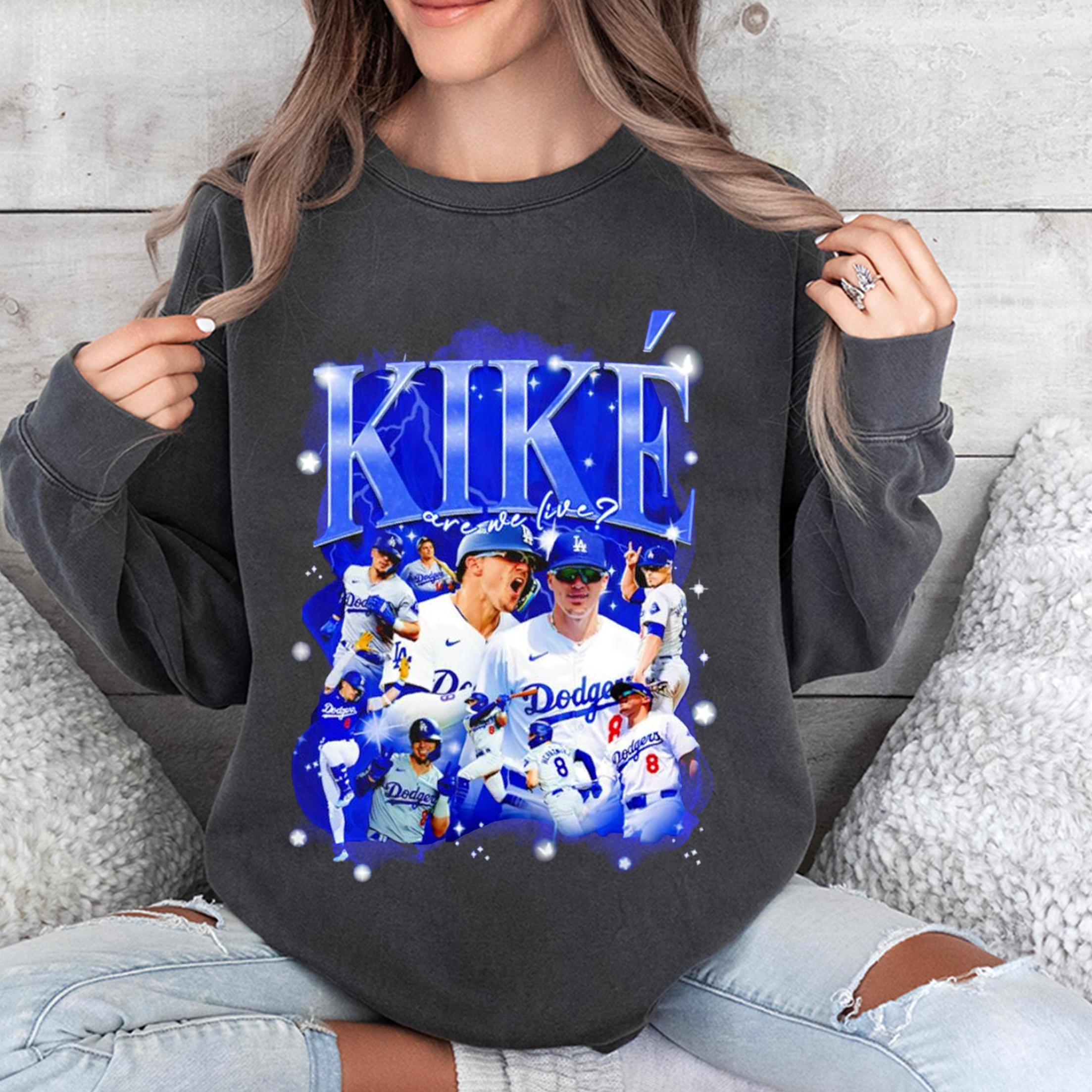 Kik�� Hernandez Bootleg Los Angeles Dodgers baseball T-shirt/Crewneck/Hoodie