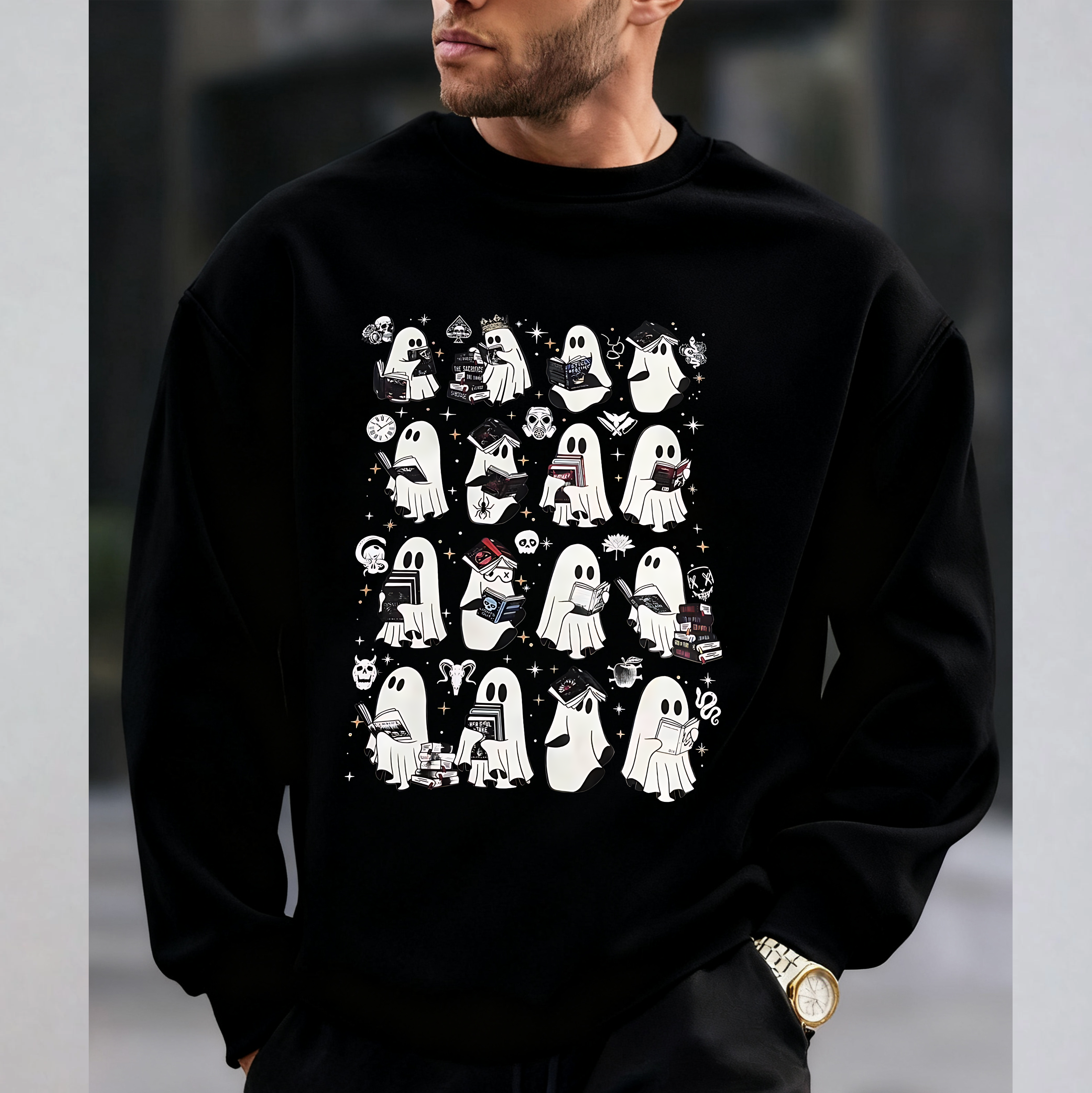 Ghosts Reading Dark Romance Series Books T-shirt/Crewneck/Hoodie