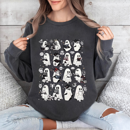 Ghosts Reading Dark Romance Series Books T-shirt/Crewneck/Hoodie