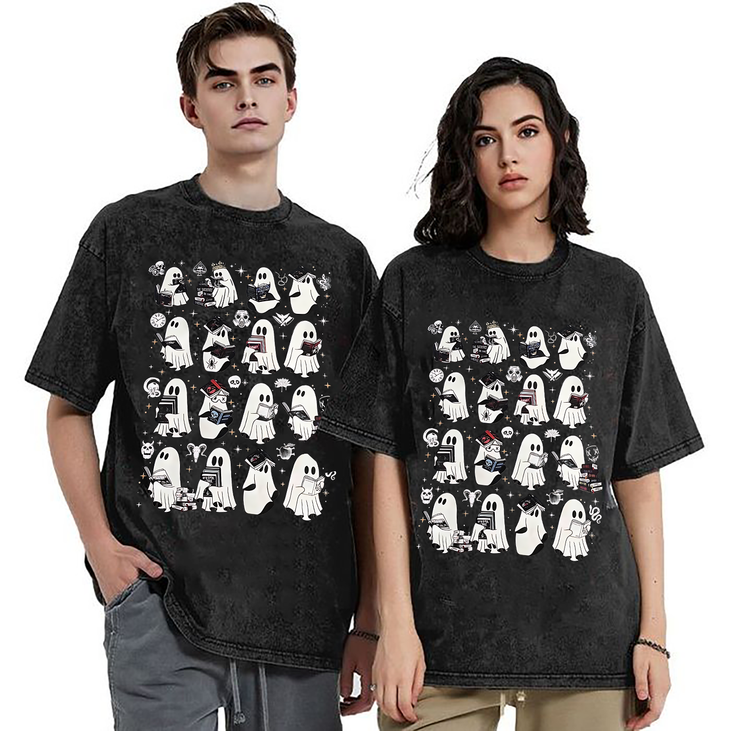 Ghosts Reading Dark Romance Series Books T-shirt/Crewneck/Hoodie