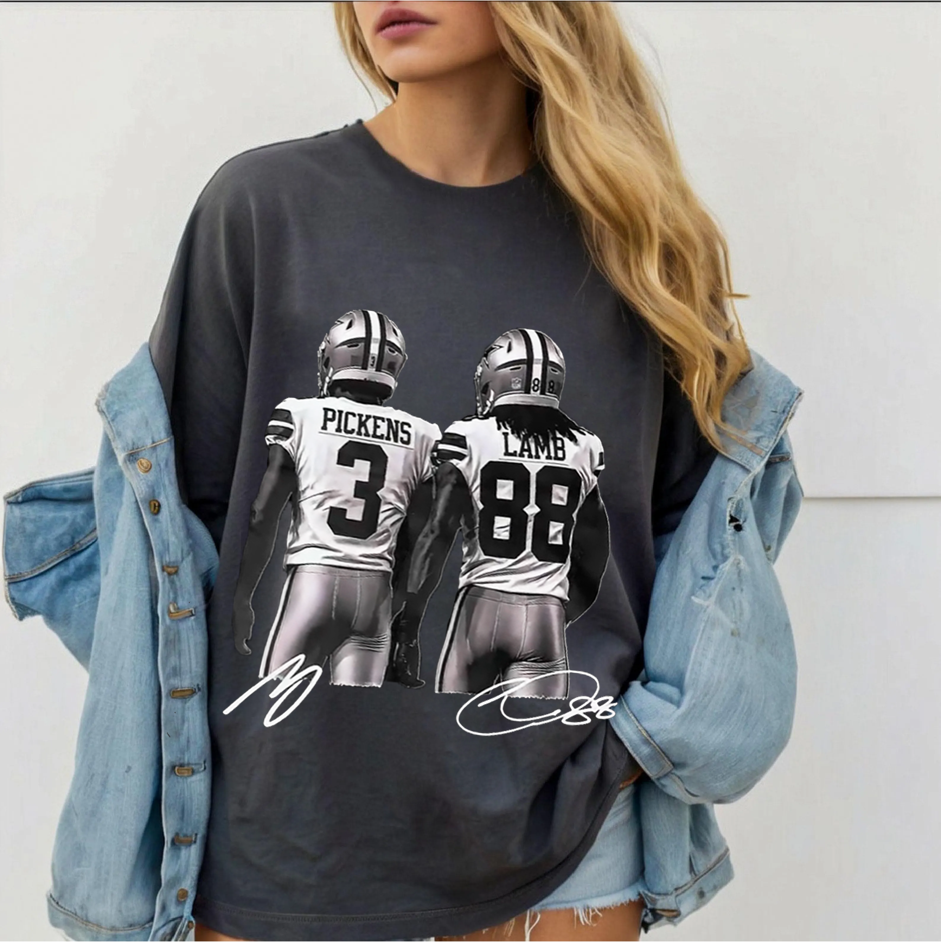George Pickens Ceedee Lamb,Vintage Dallas Football 90s T-shirt/Crewneck/Hoodie