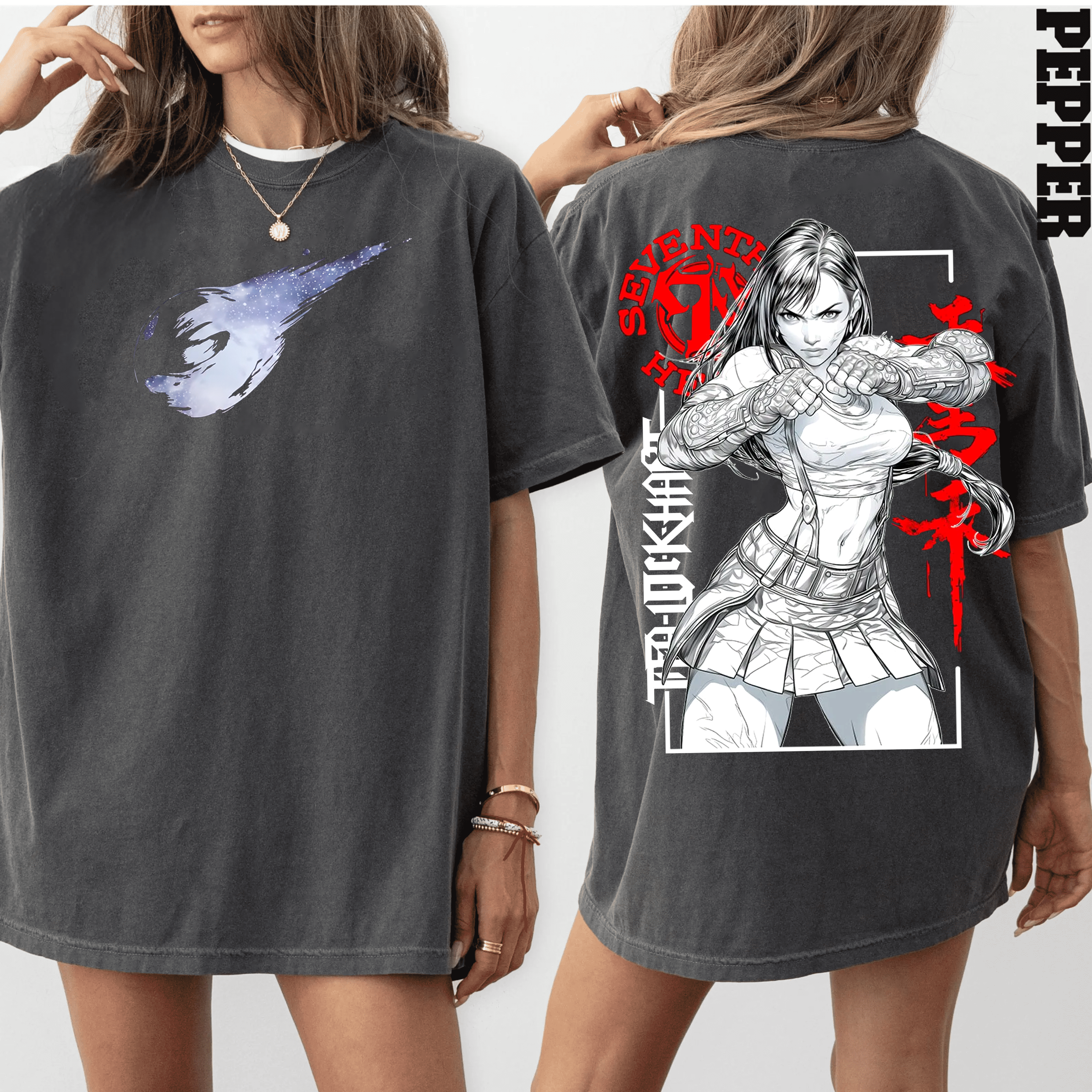 FINAL FANTASY 7 Tifa Lockhart Anime Oversized T-shirt/Crewneck/Hoodie