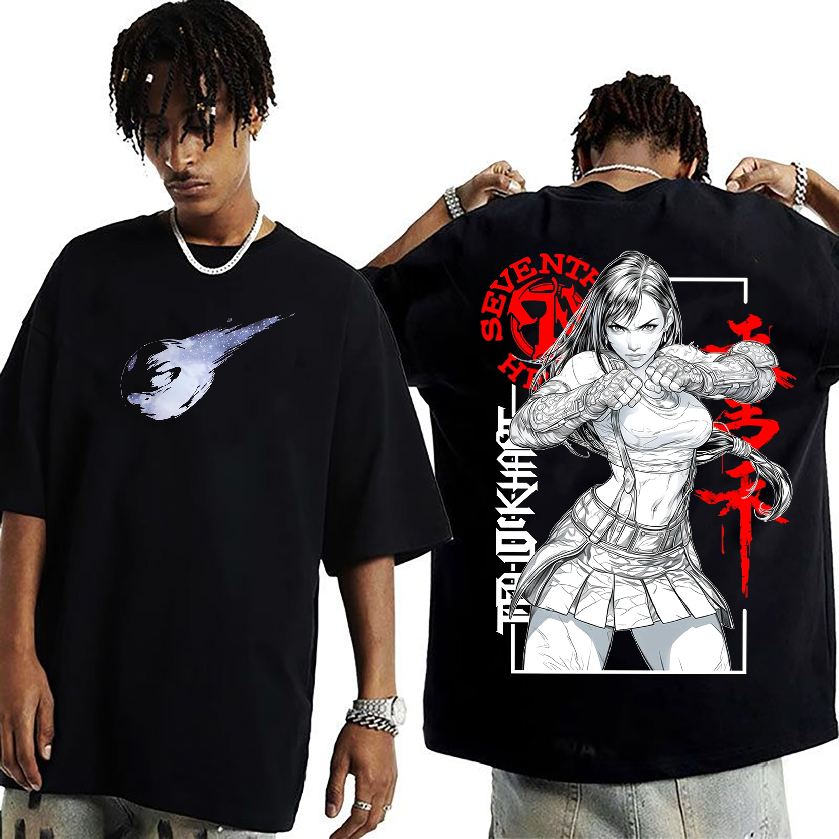 FINAL FANTASY 7 Tifa Lockhart Anime Oversized T-shirt/Crewneck/Hoodie