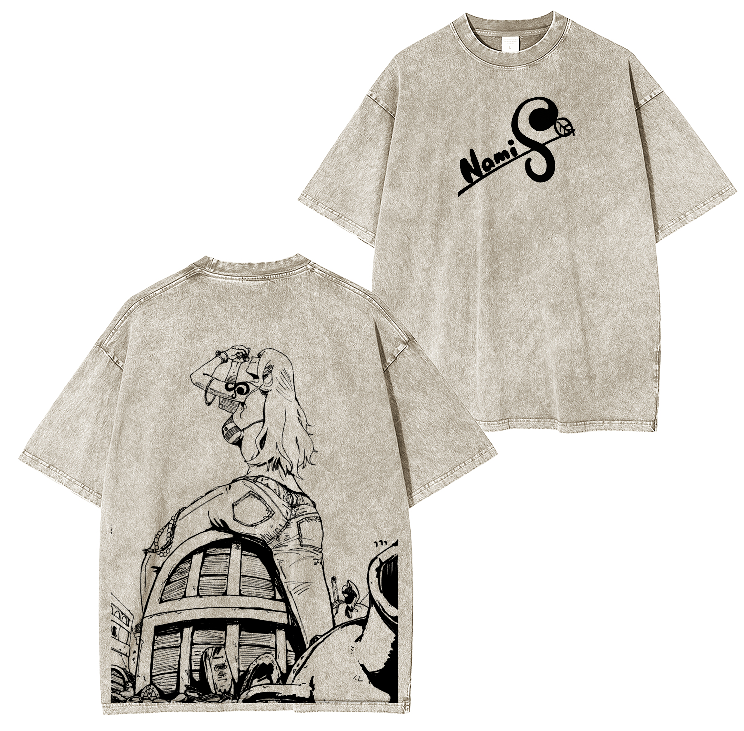 Nami One Piece Vintage Anime Oversized T-shirt/Crewneck/Hoodie