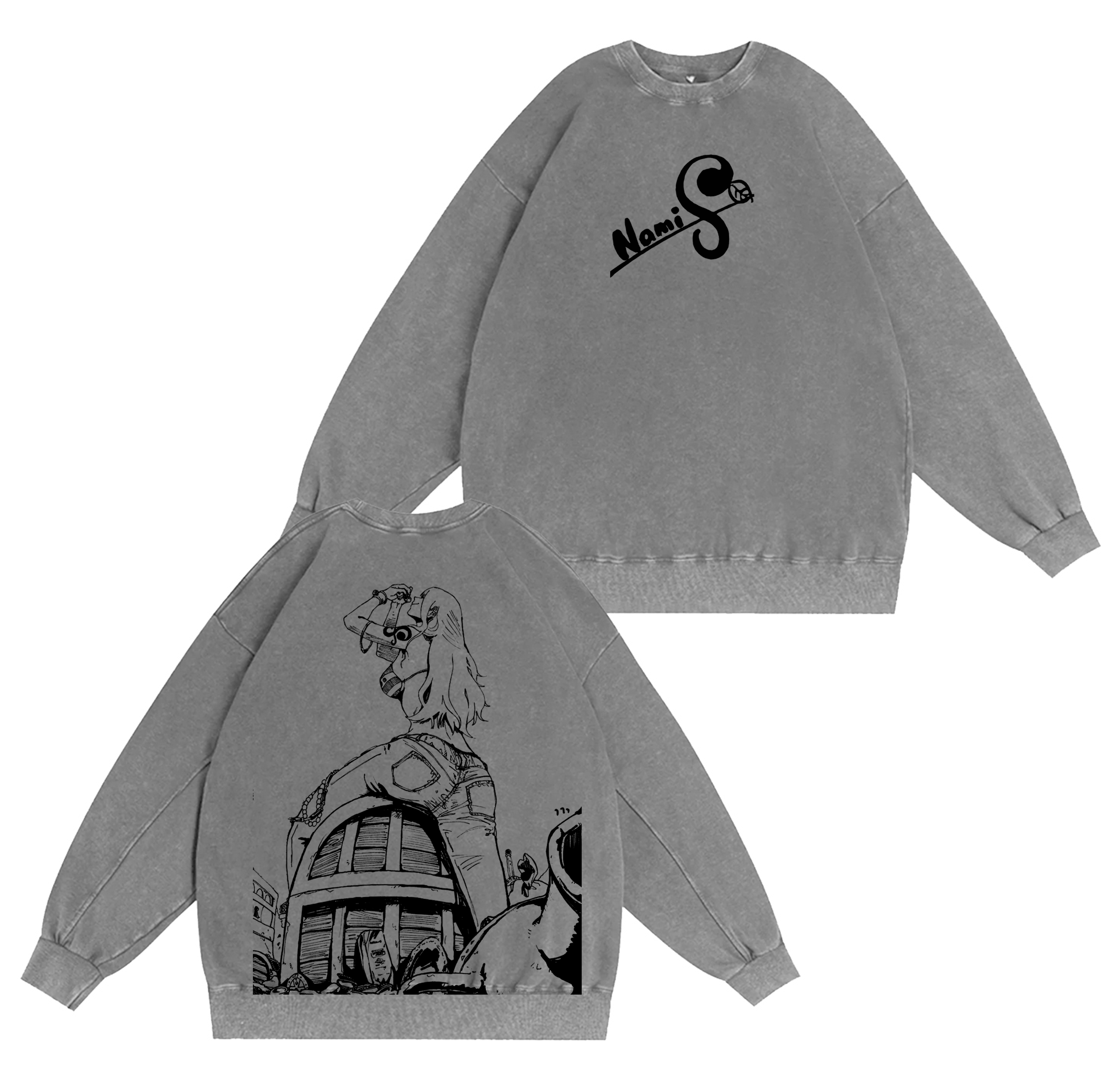 Nami One Piece Vintage Anime Oversized T-shirt/Crewneck/Hoodie