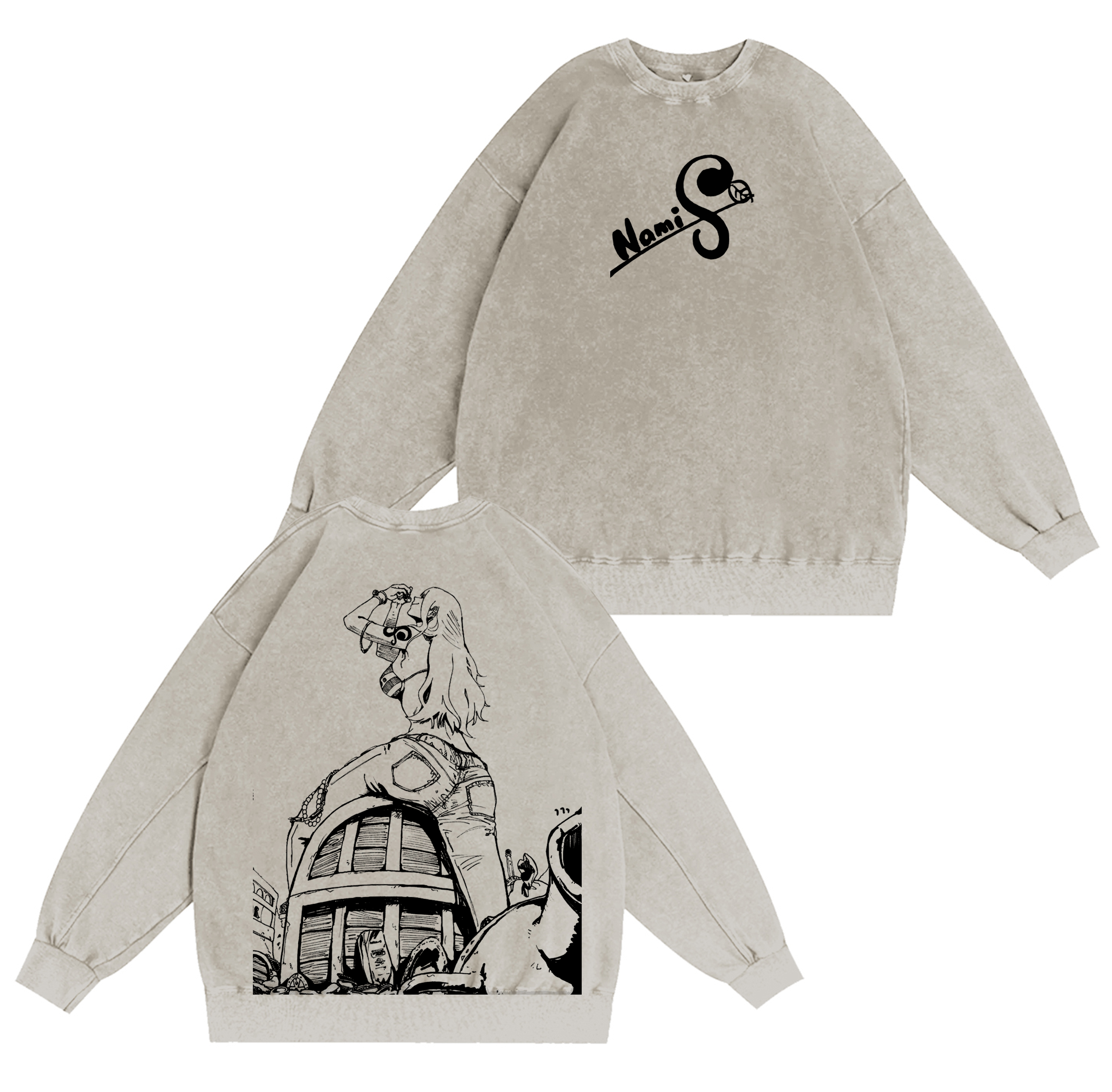 Nami One Piece Vintage Anime Oversized T-shirt/Crewneck/Hoodie