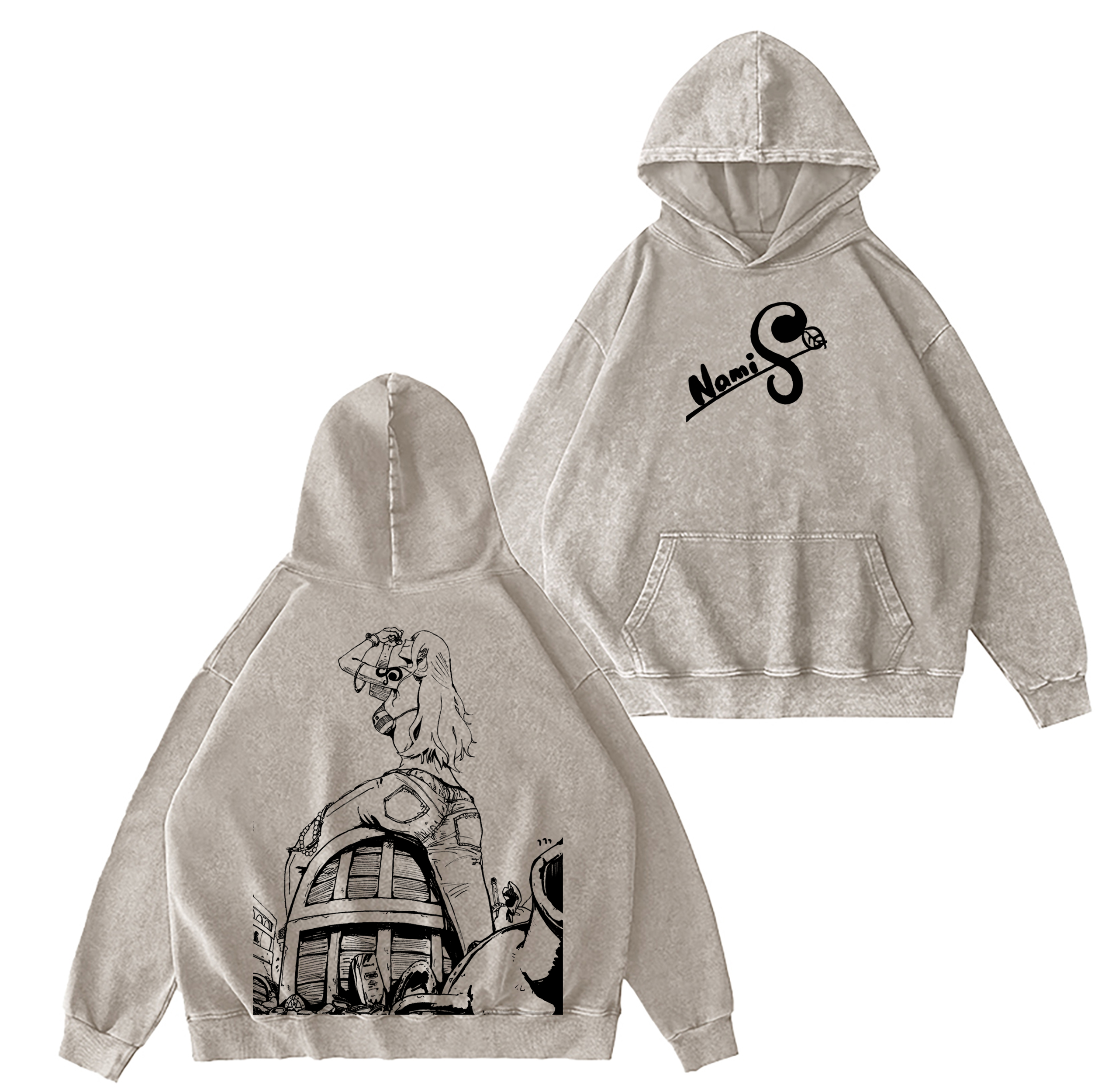Nami One Piece Vintage Anime Oversized T-shirt/Crewneck/Hoodie