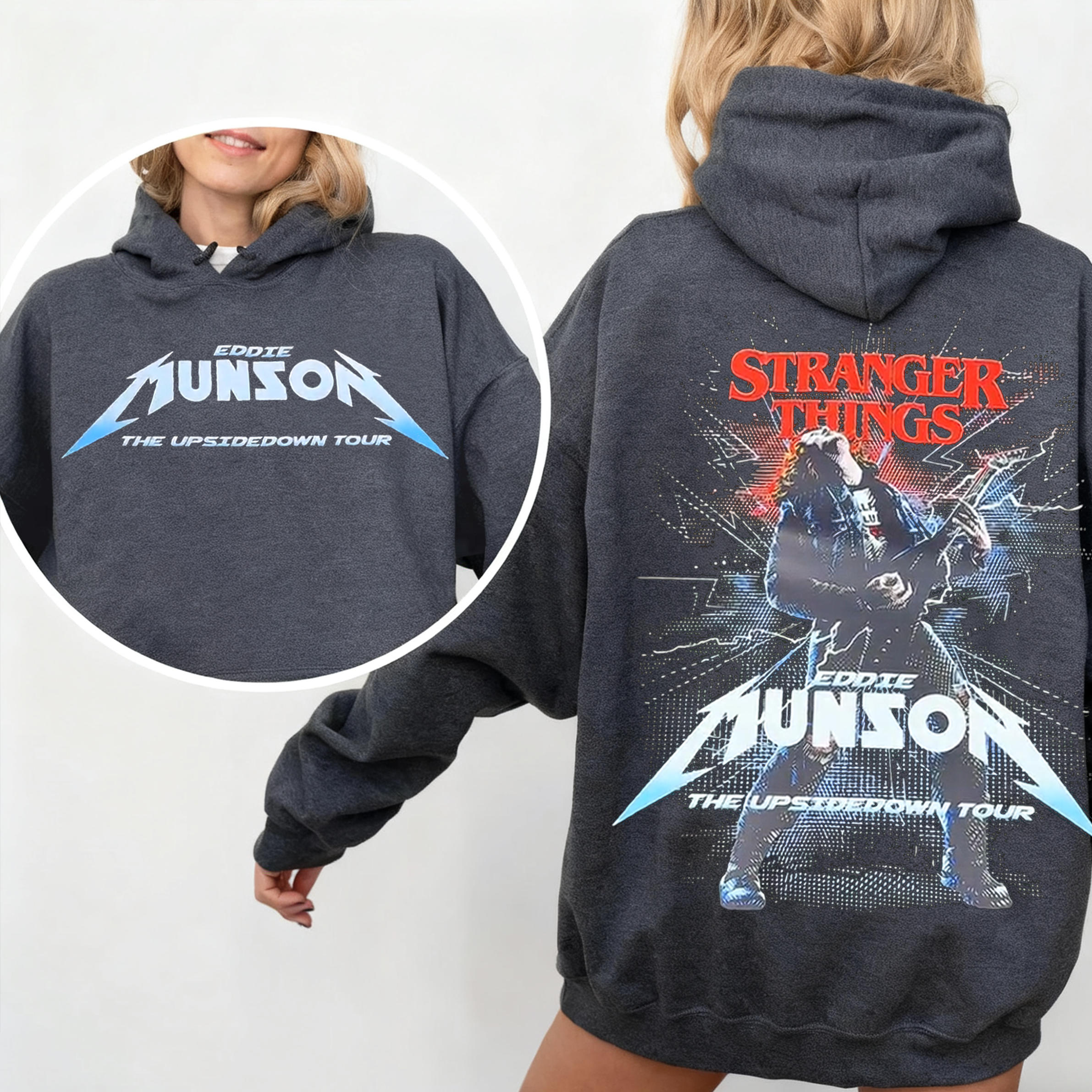 Eddie and Hellfire, Stranger Things Unisex T-shirt/Crewneck/Hoodie