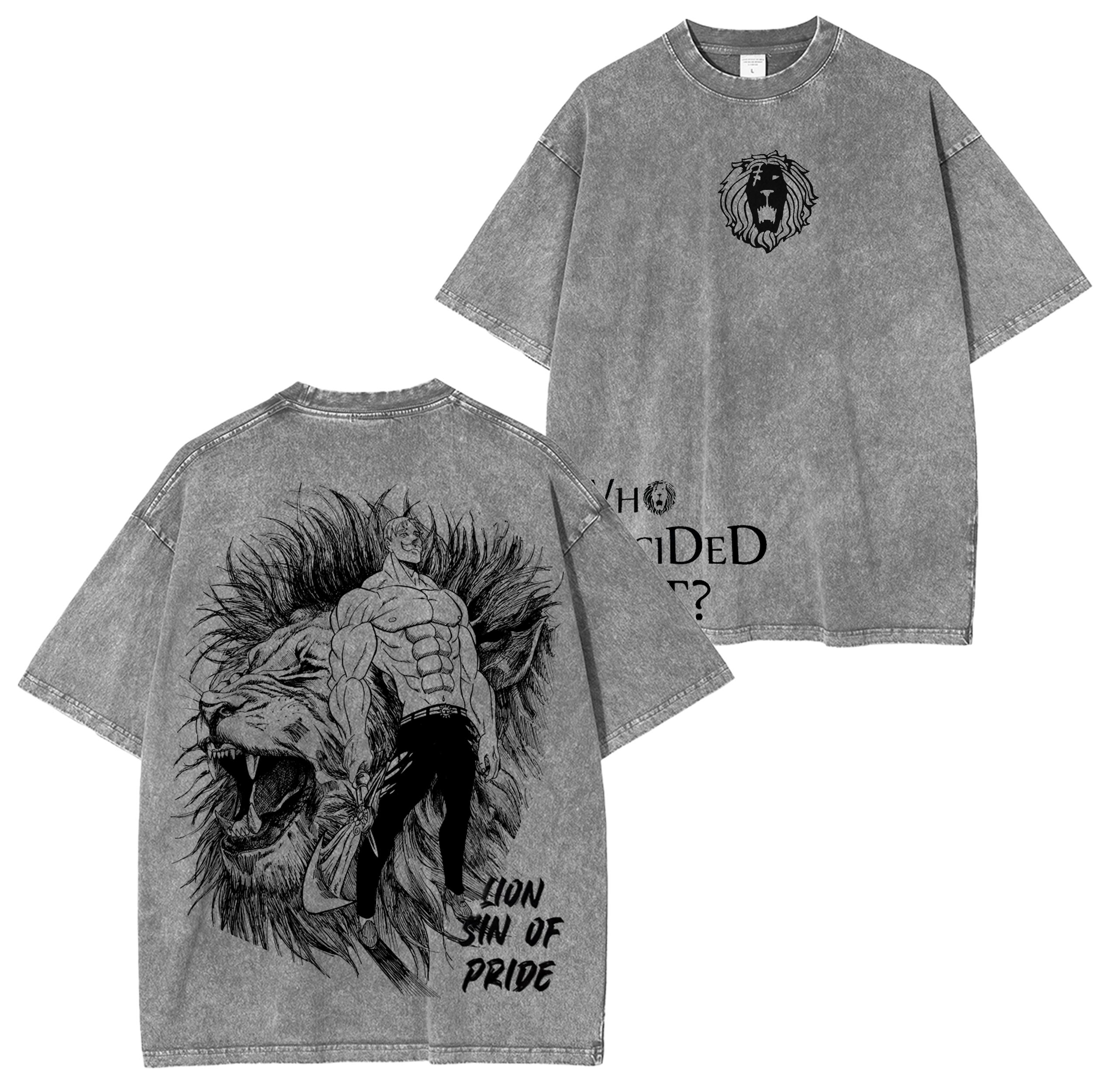 "Who decided that? "Escanor Seven Anime Oversized T-shirt/Crewneck/Hoodie