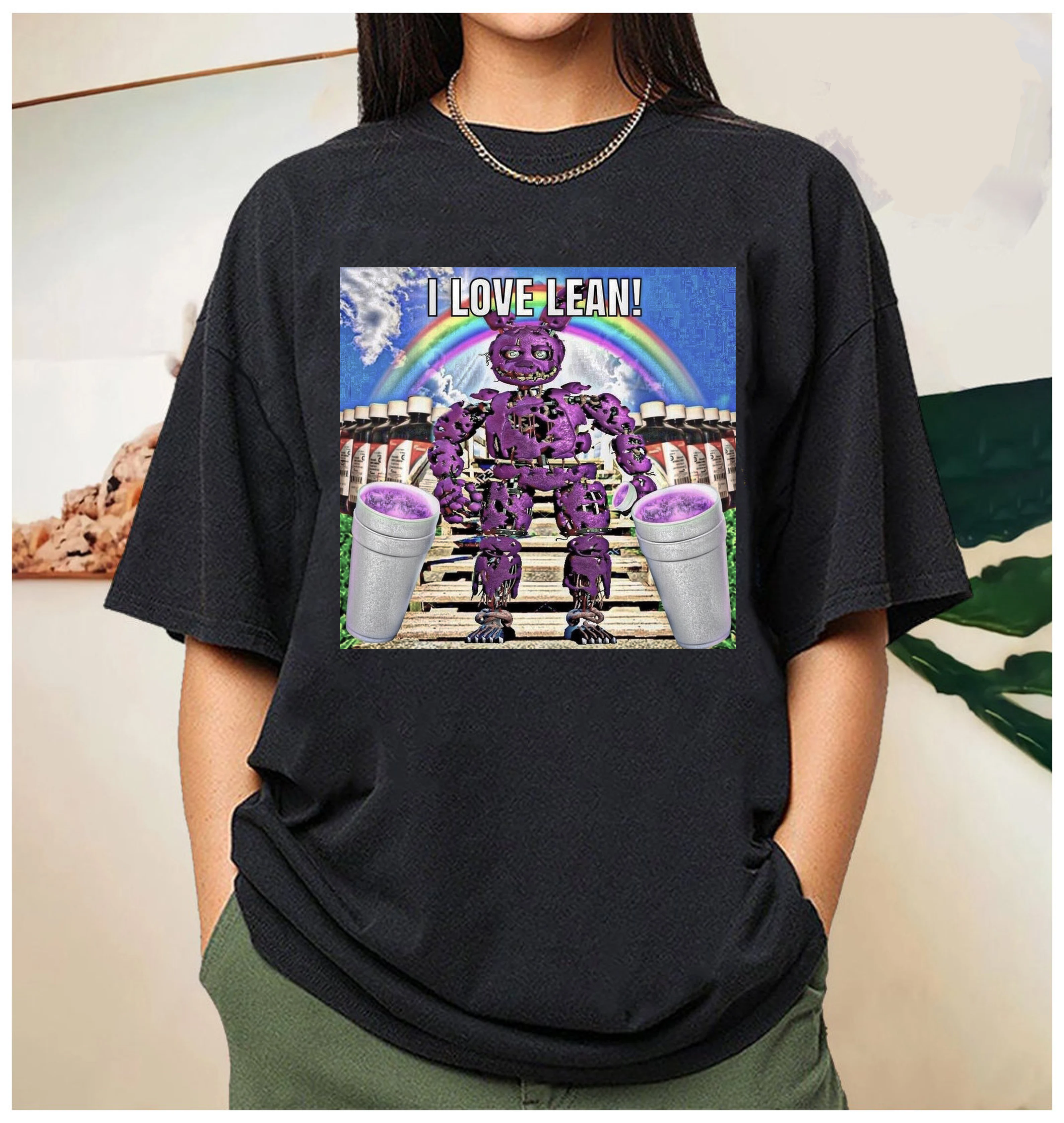 I Love Lean Five Night Freddy Funny Unisex T-shirt/Crewneck/Hoodie