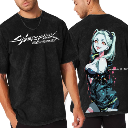Rebecca �C Cyberpunk: Edgerunners Anime Oversized T-shirt/Crewneck/Hoodie