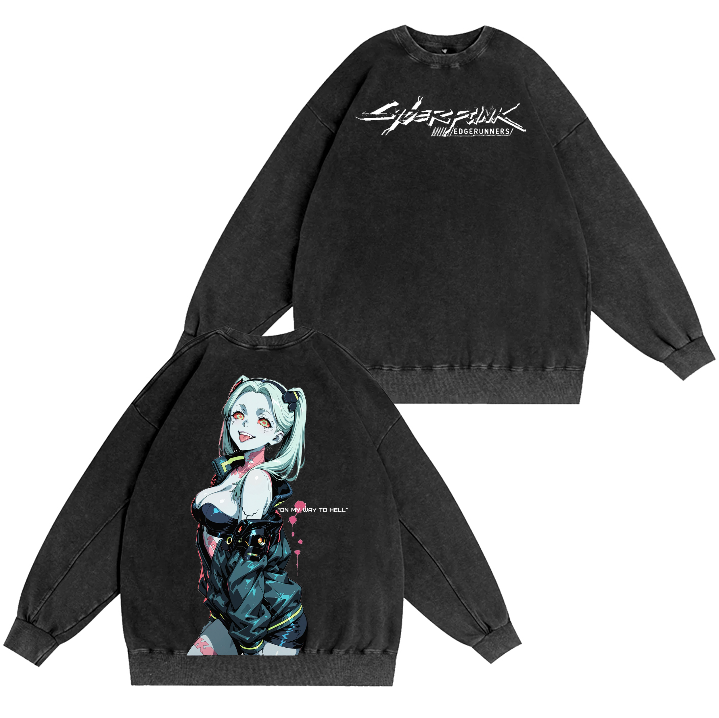 Rebecca �C Cyberpunk: Edgerunners Anime Oversized T-shirt/Crewneck/Hoodie