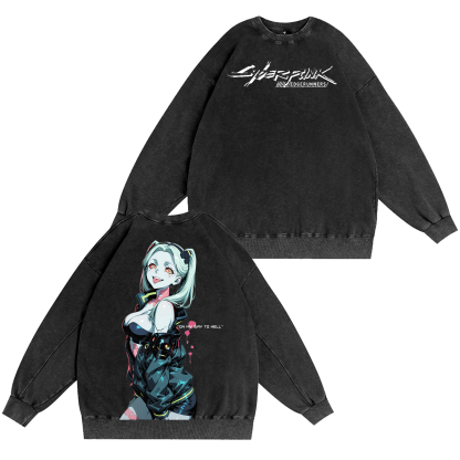 Rebecca �C Cyberpunk: Edgerunners Anime Oversized T-shirt/Crewneck/Hoodie