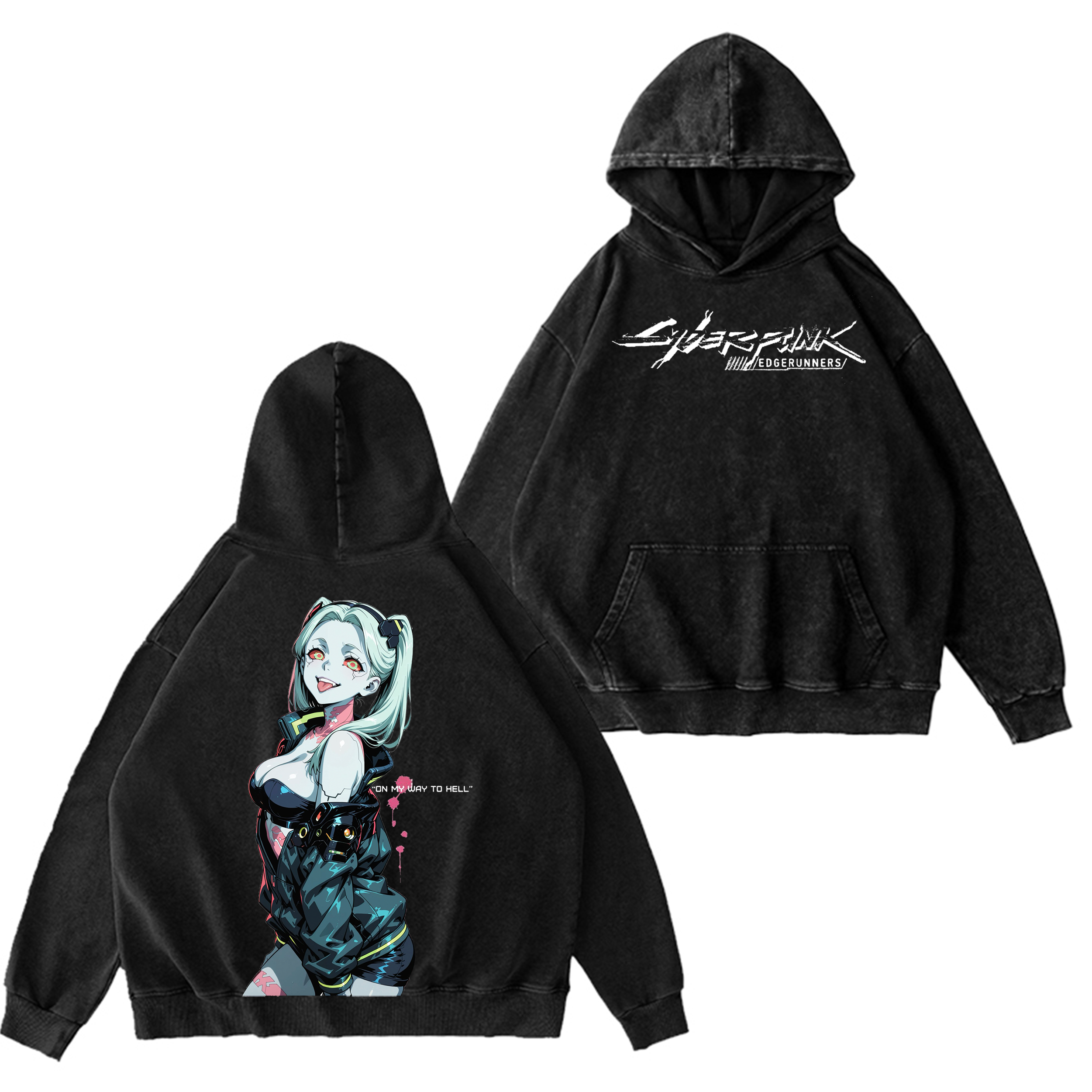 Rebecca �C Cyberpunk: Edgerunners Anime Oversized T-shirt/Crewneck/Hoodie