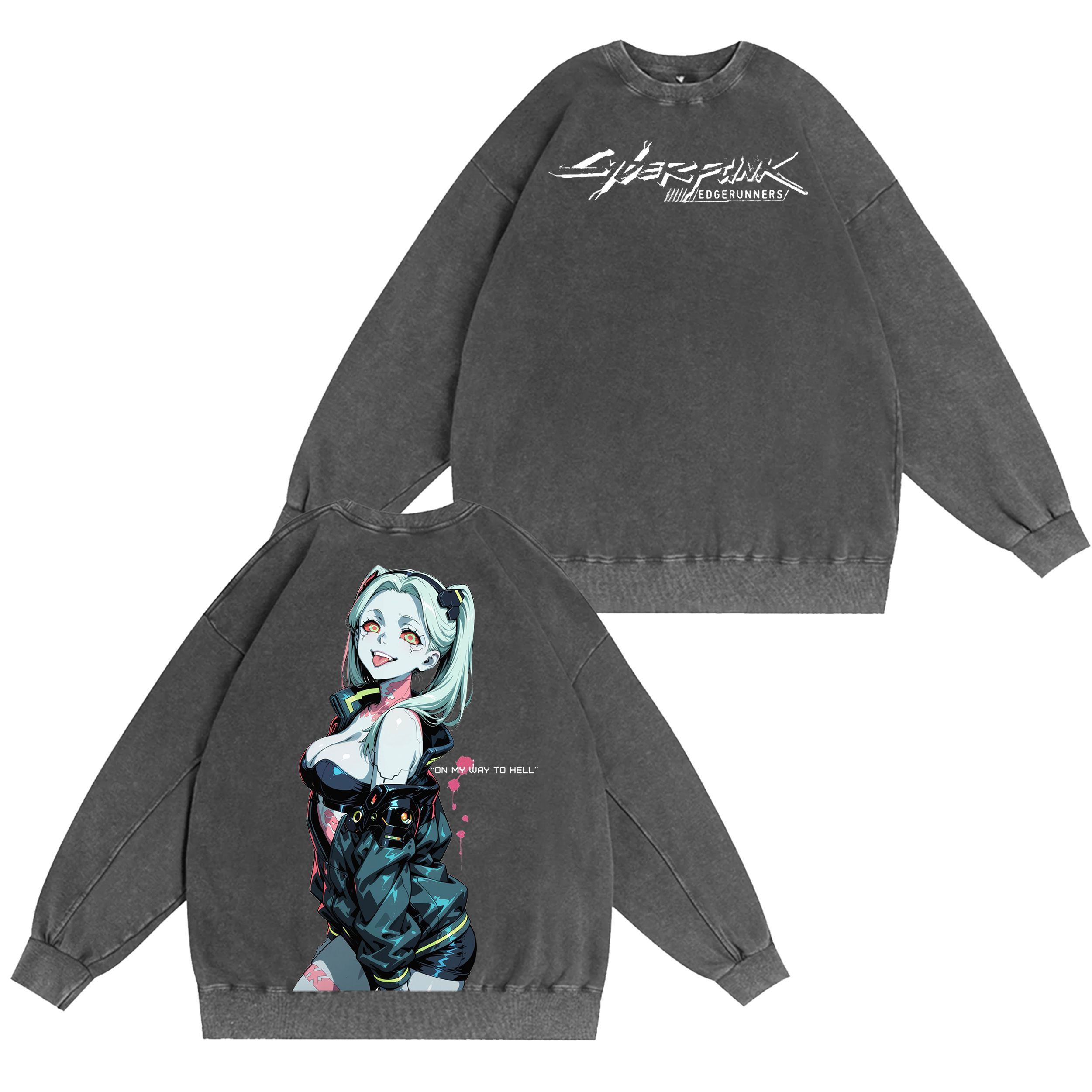 Rebecca �C Cyberpunk: Edgerunners Anime Oversized T-shirt/Crewneck/Hoodie