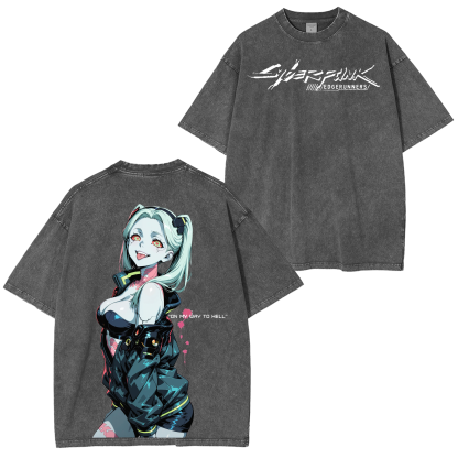 Rebecca �C Cyberpunk: Edgerunners Anime Oversized T-shirt/Crewneck/Hoodie