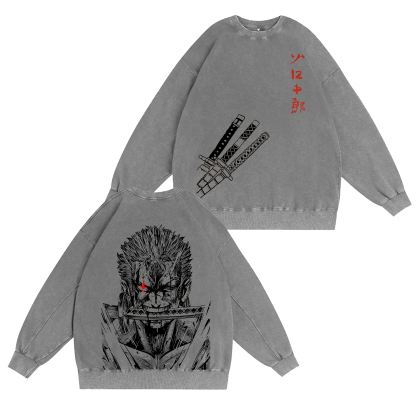 Zoro Three Swords,Retro One Piece Oversized T-shirt/Crewneck/Hoodie