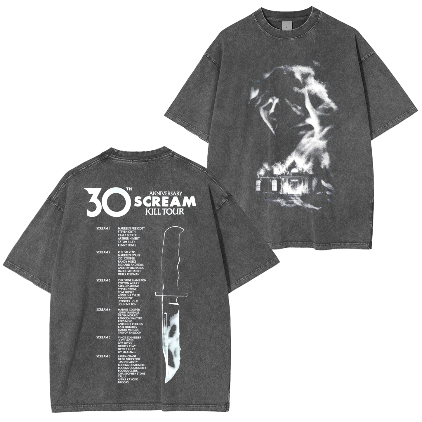 Scream 7 ,Scream 30th Anniversary Kill Tour Oversized T-shirt/Crewneck/Hoodie