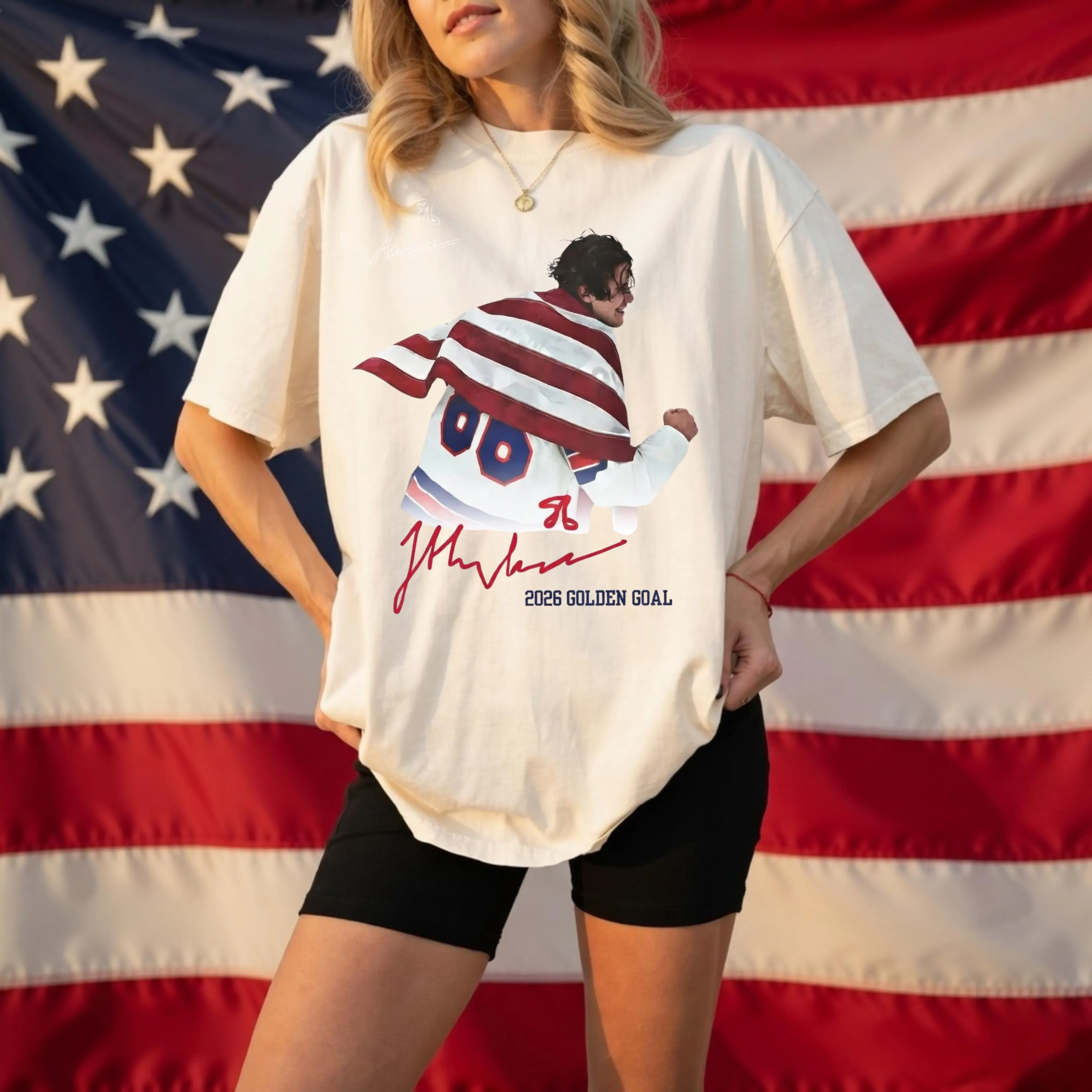 Jack Hughes USA Hockey Golden Goal 2026 Hockey  nisex Shirt/Crewneck/Hoodie