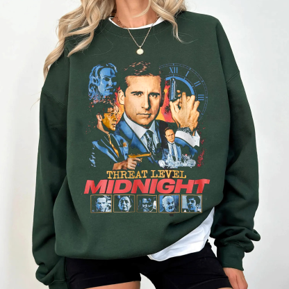 The Office Threat Level Midnight Retro Vintage Unisex T-shirt/Crewneck/Hoodie