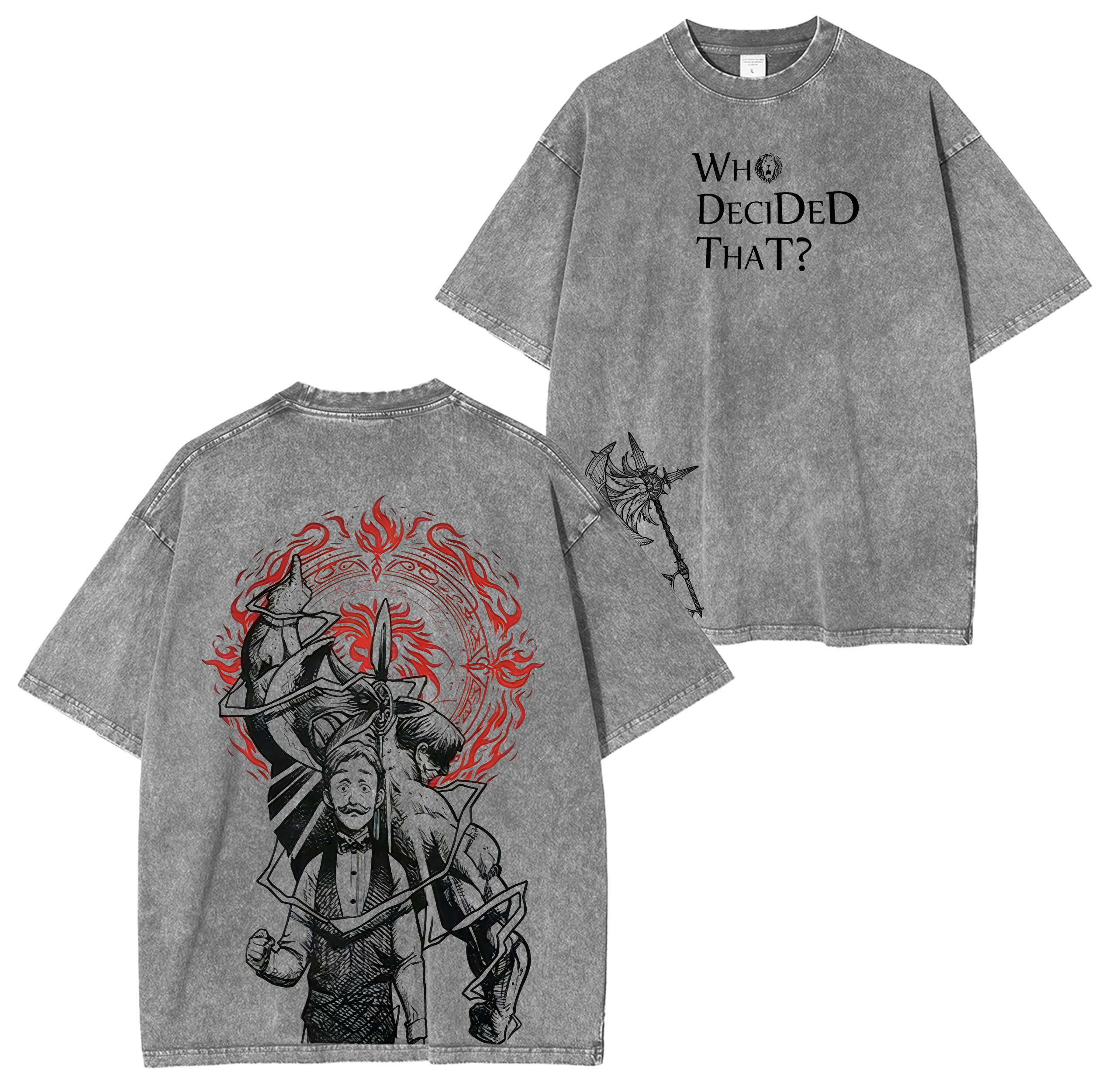 Who decided that? Escanor Seven Anime  Oversized T-shirt/Crewneck/Hoodie