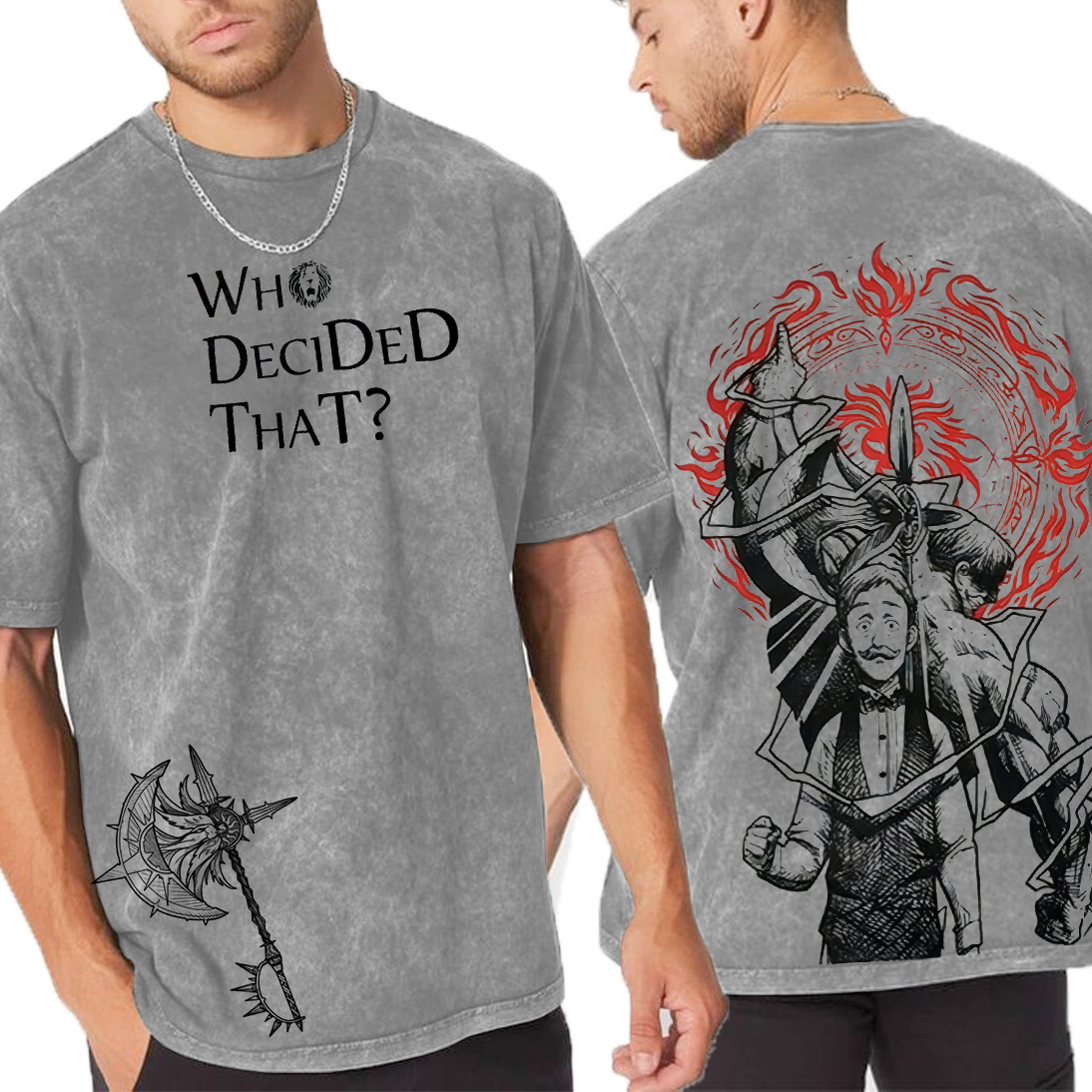 Who decided that? Escanor Seven Anime  Oversized T-shirt/Crewneck/Hoodie