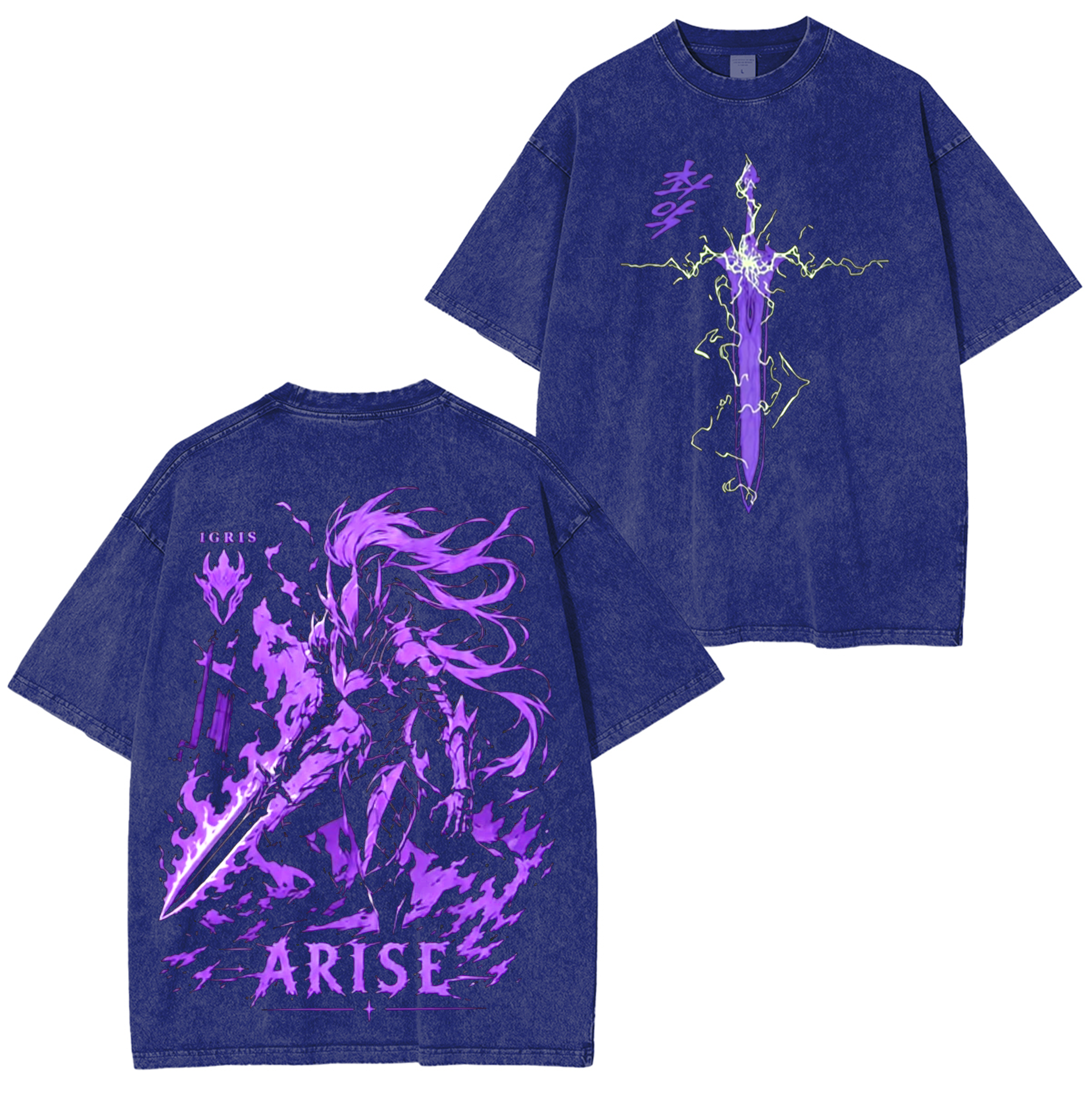 Solo Leveling Anime Unisex Washed T-Shirt