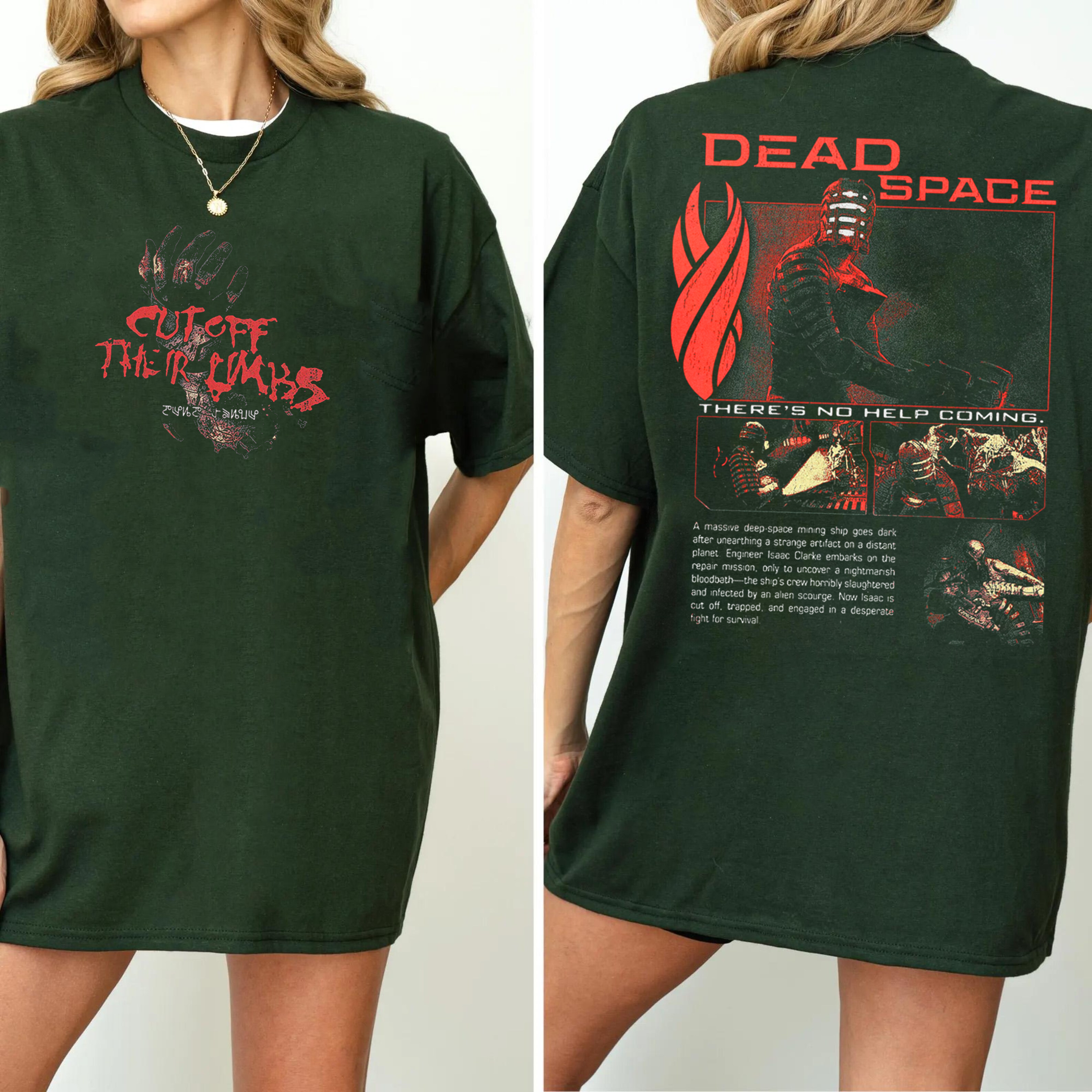 Retro The Dead Space Clothes Graphic  T-Shirt
