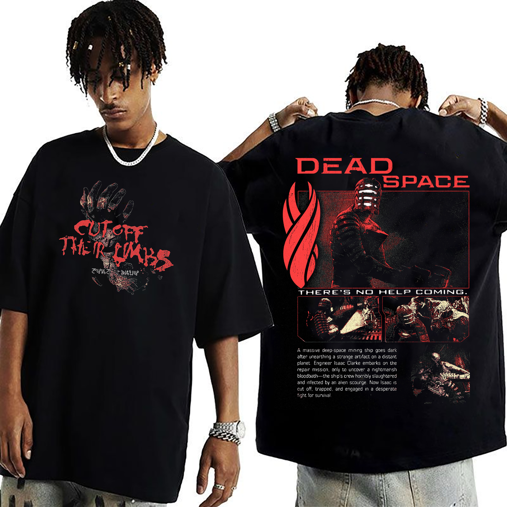 Retro The Dead Space Clothes Graphic  T-Shirt