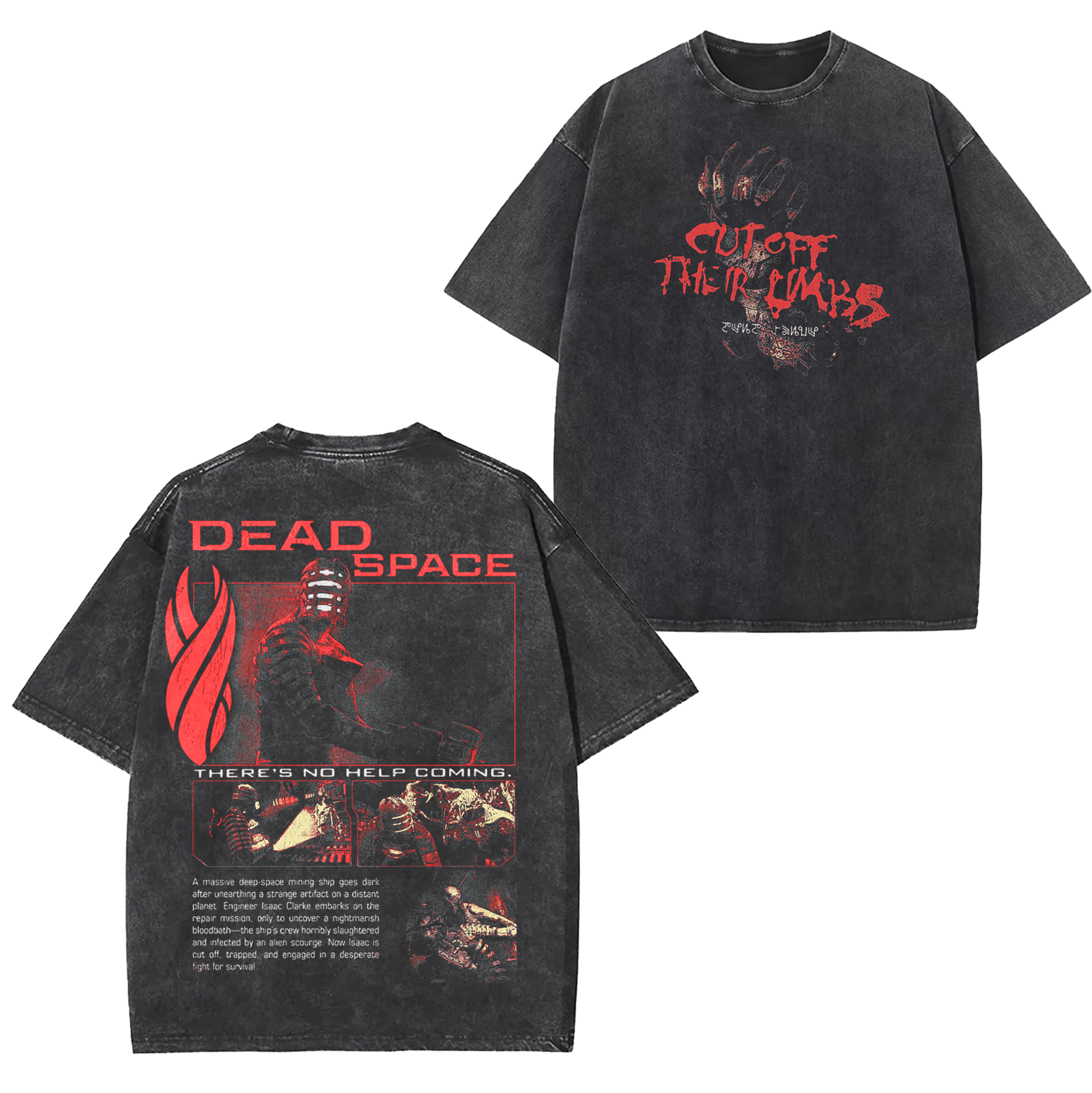 Retro The Dead Space Clothes Graphic  T-Shirt