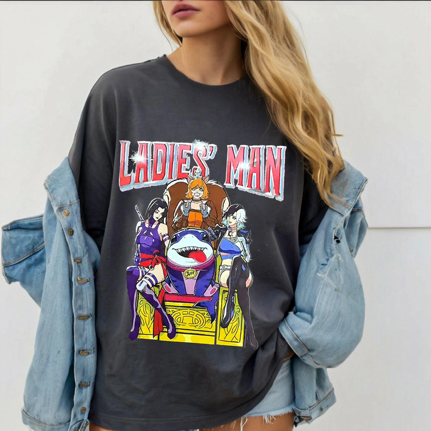 Ladies Man Jeff The Shark Unisex T-shirt/Crewneck/Hoodie