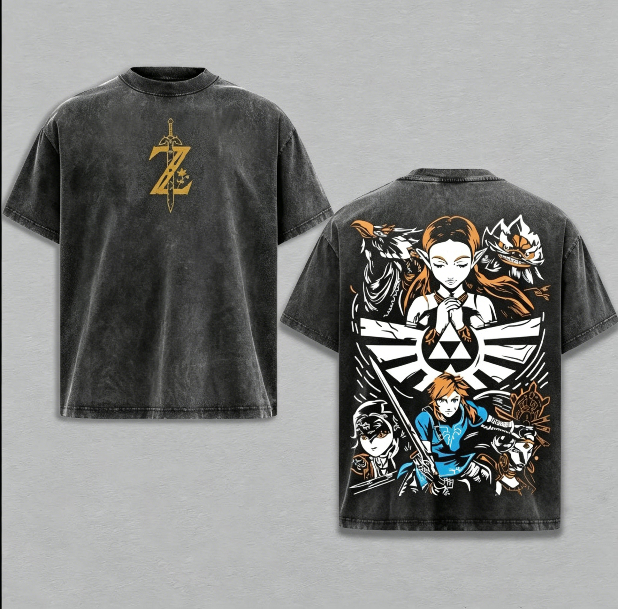 The Legend of Zelda Game Unisex Washed T-Shirt