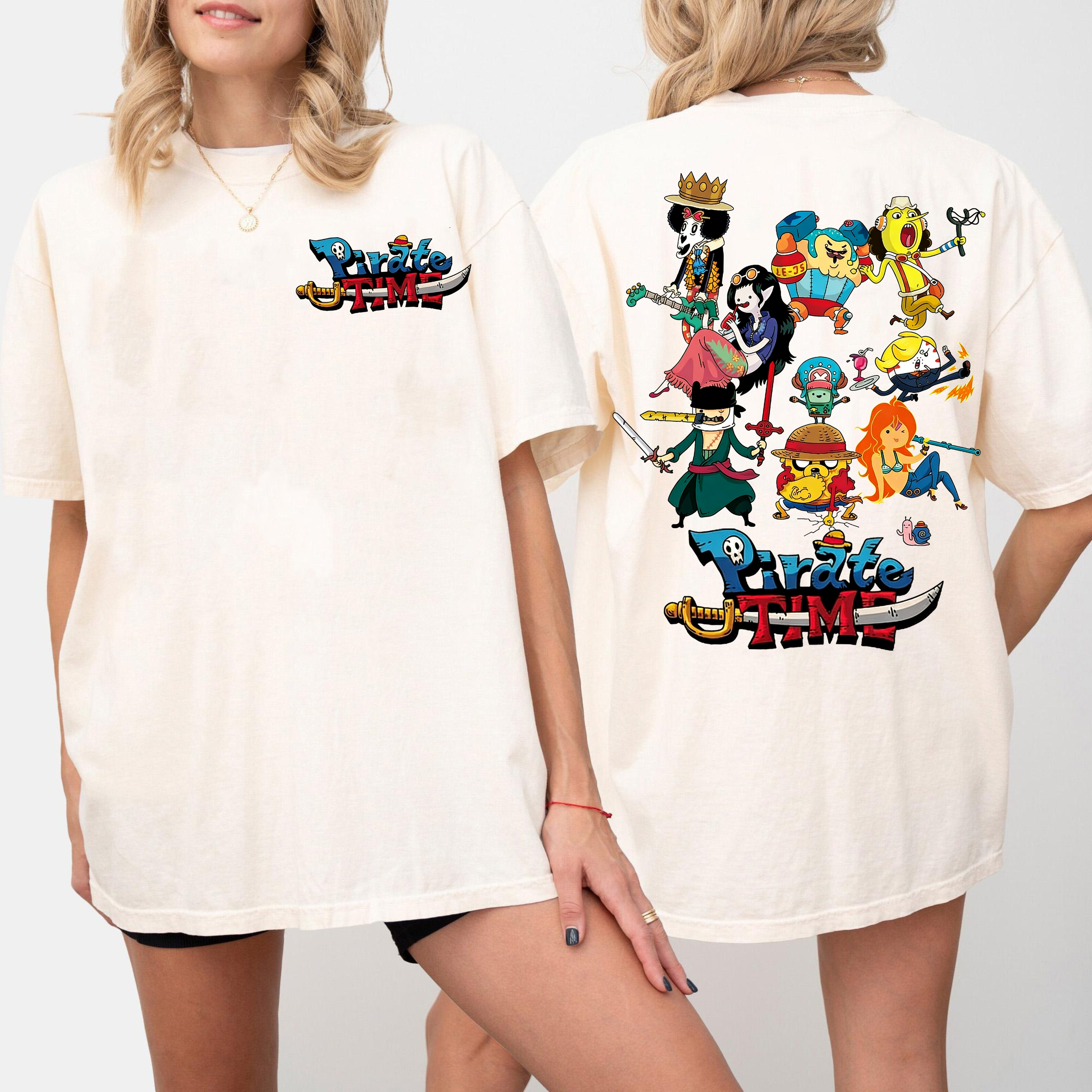 Adventure Time x One Piece Art Unisex Shirts/Crewneck/Hoodie