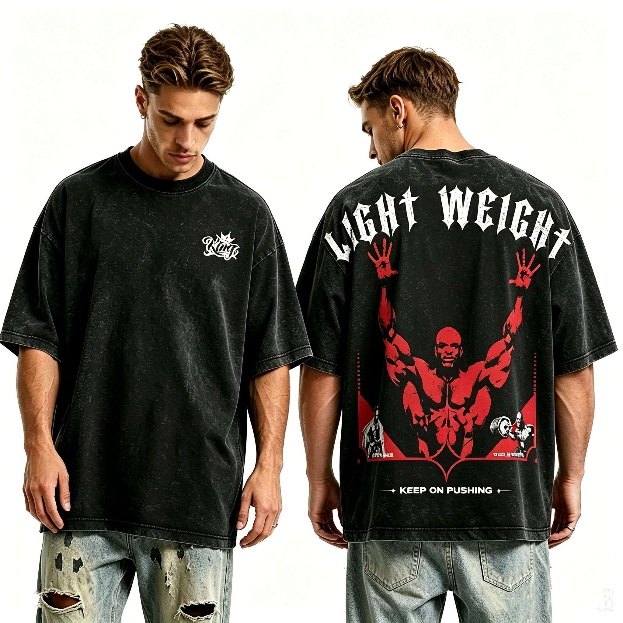 Ronnie Coleman inspired Graphic Unisex Washed T-Shirt