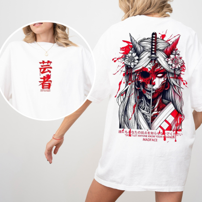 Half-Faced Skull Geisha Japanese Culture Oversize Unisex Shirts/Crewneck/Hoodie