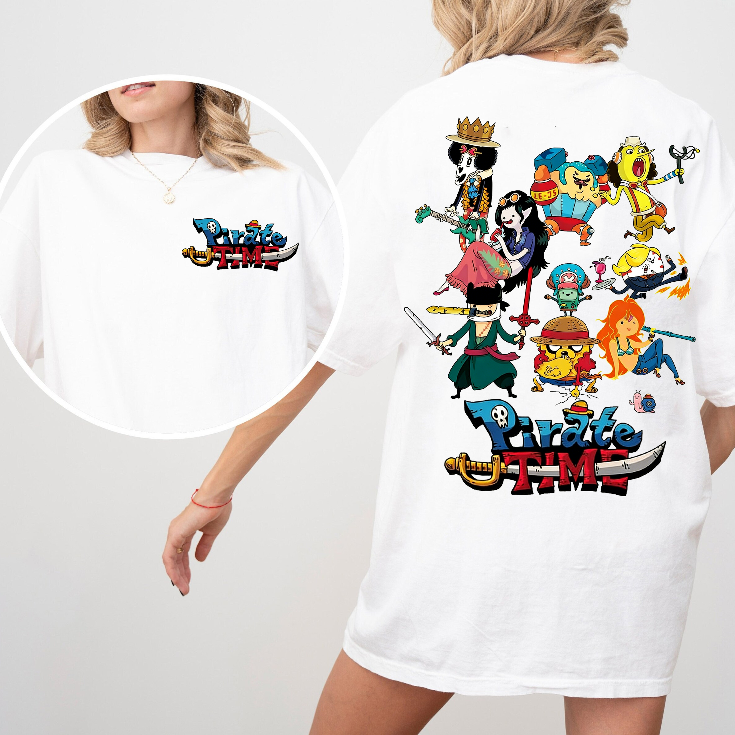 Adventure Time x One Piece Art Unisex Shirts/Crewneck/Hoodie