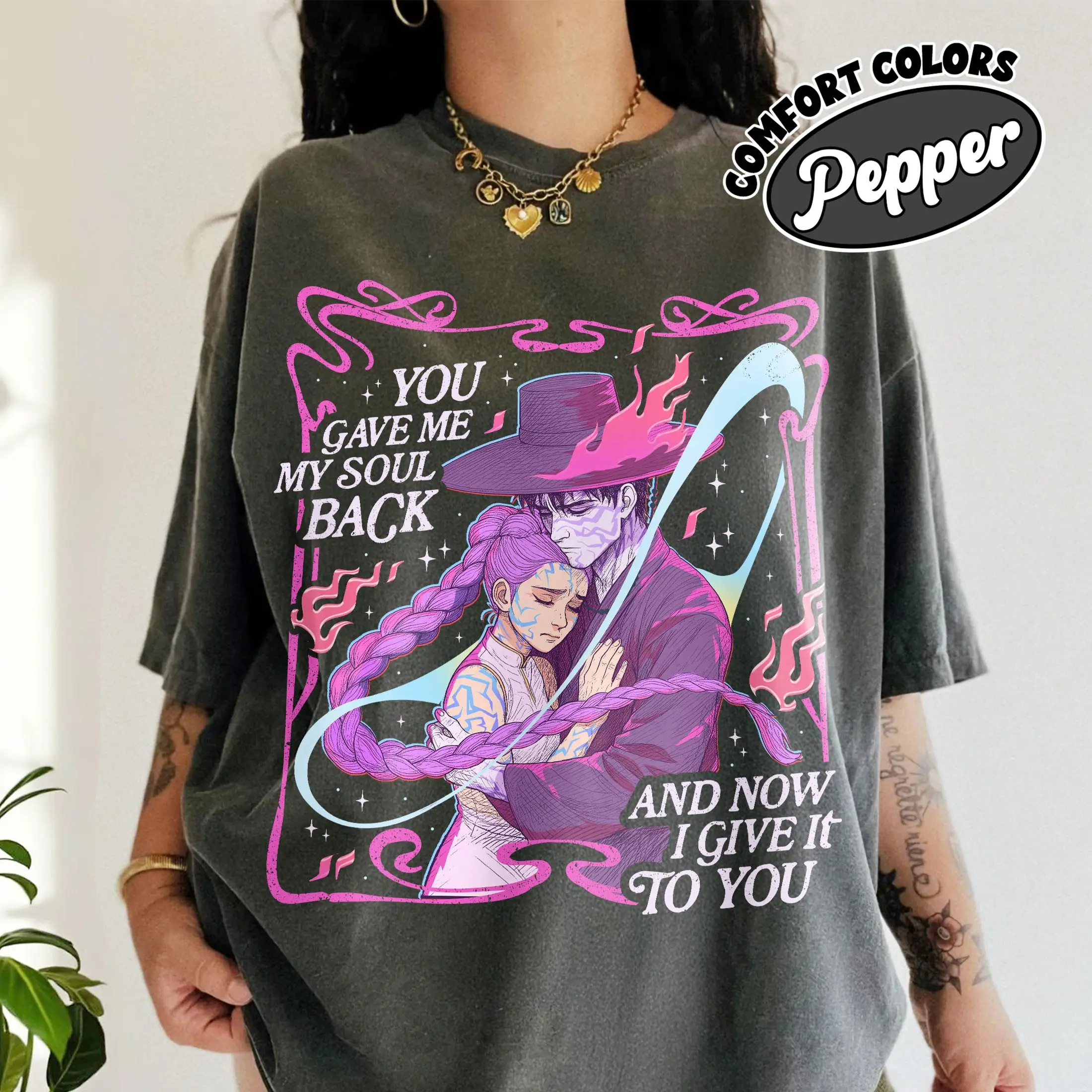 Rumi Jinu You Give Me My Soul Back Kpop Demon Hunter Unisex T-shirt/Crewneck/Hoodie