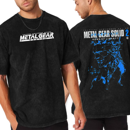 Tactical. Retro. Legendary. MGS2 Double Retro Washed T-Shirt