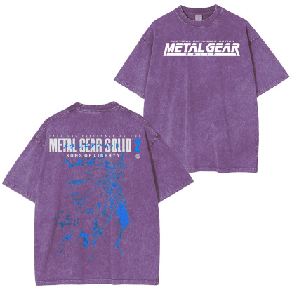 Tactical. Retro. Legendary. MGS2 Double Retro Washed T-Shirt