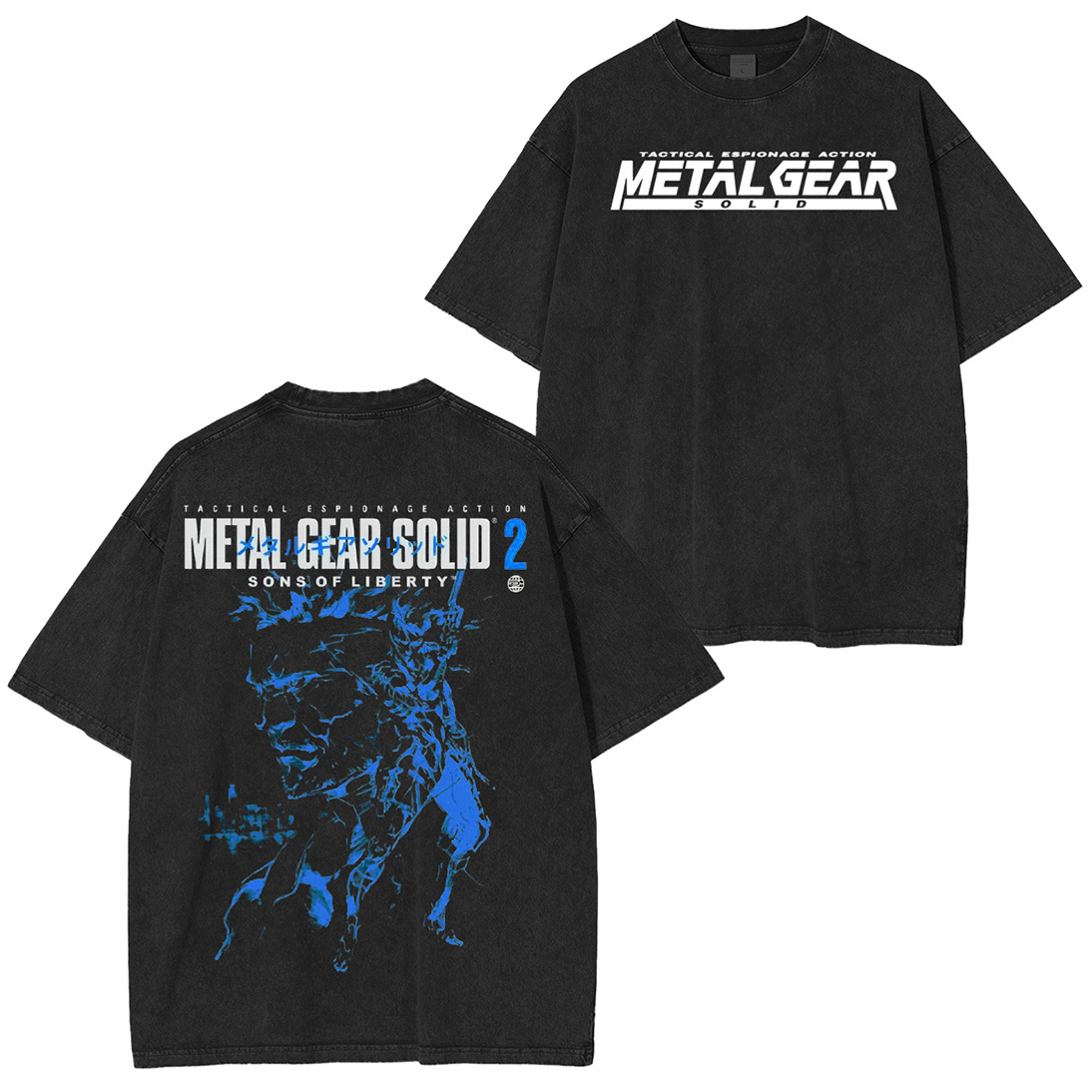 Tactical. Retro. Legendary. MGS2 Double Retro Washed T-Shirt