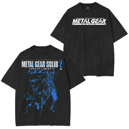 Tactical. Retro. Legendary. MGS2 Double Retro Washed T-Shirt