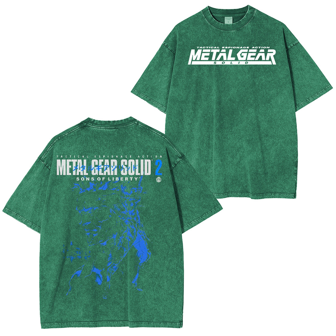 Tactical. Retro. Legendary. MGS2 Double Retro Washed T-Shirt