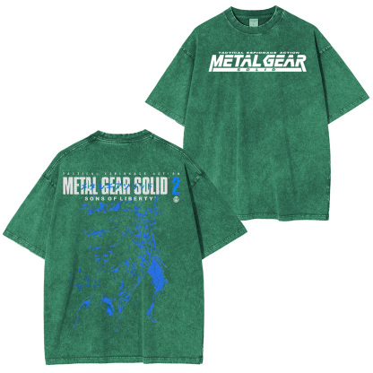 Tactical. Retro. Legendary. MGS2 Double Retro Washed T-Shirt