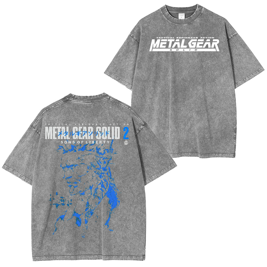 Tactical. Retro. Legendary. MGS2 Double Retro Washed T-Shirt