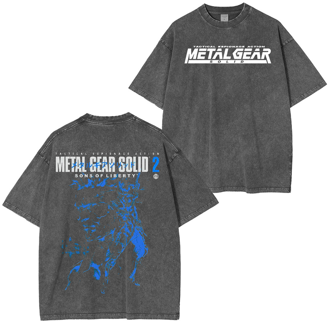 Tactical. Retro. Legendary. MGS2 Double Retro Washed T-Shirt