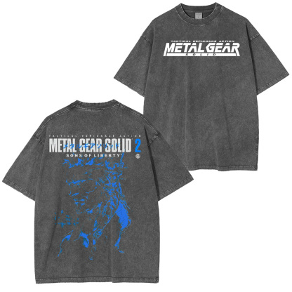 Tactical. Retro. Legendary. MGS2 Double Retro Washed T-Shirt