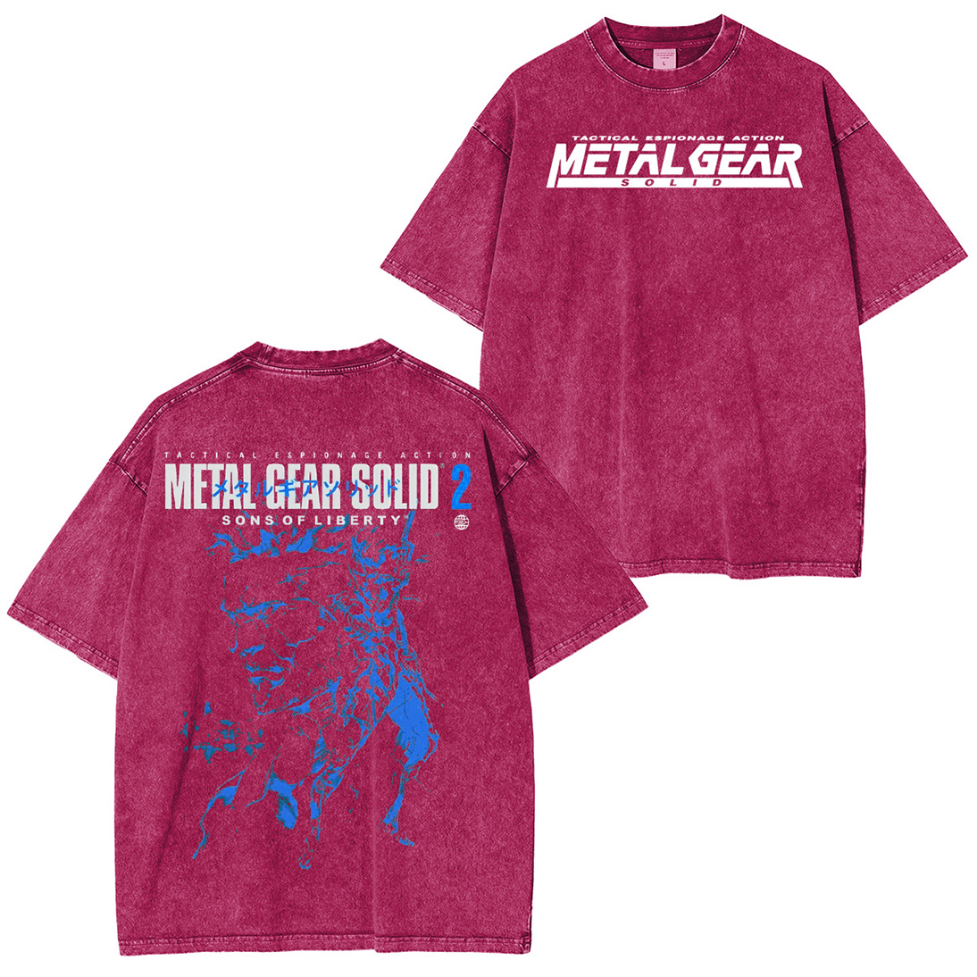 Tactical. Retro. Legendary. MGS2 Double Retro Washed T-Shirt