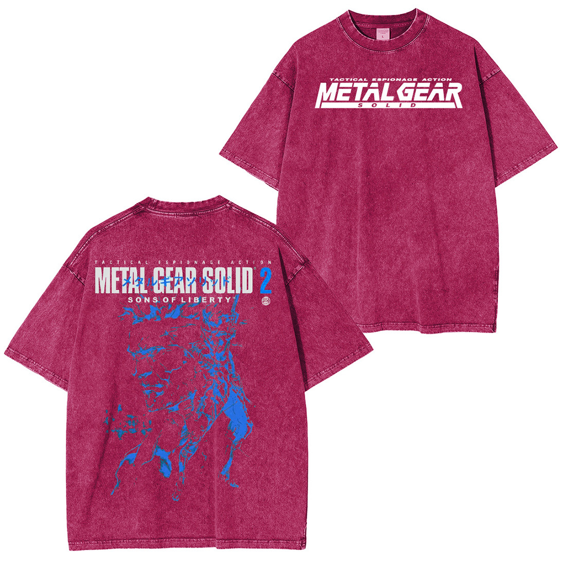 Tactical. Retro. Legendary. MGS2 Double Retro Washed T-Shirt