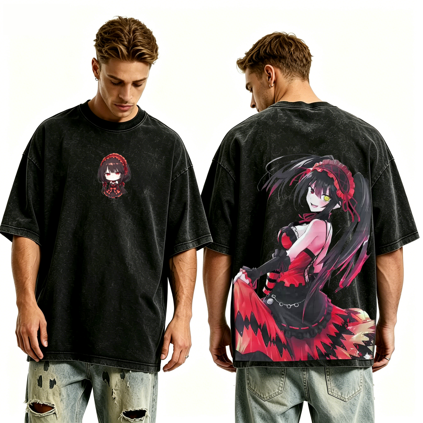 Kurumi Tokisaki Vintage Unisex Washed T-Shirt